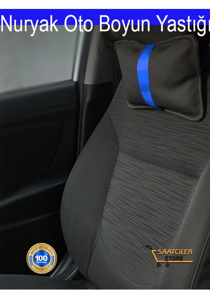 Porsche Cayenne 2002-2010 Oto Koltuk Mavi Şerit Boyun Yastığı 2 Adet