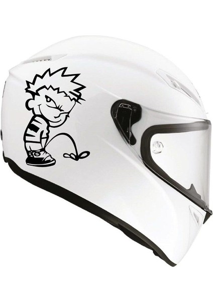Tek Renk Pis Çocuk(Dirty Boy Helmet Stickers) Kask Sticker Etiket Modeli
