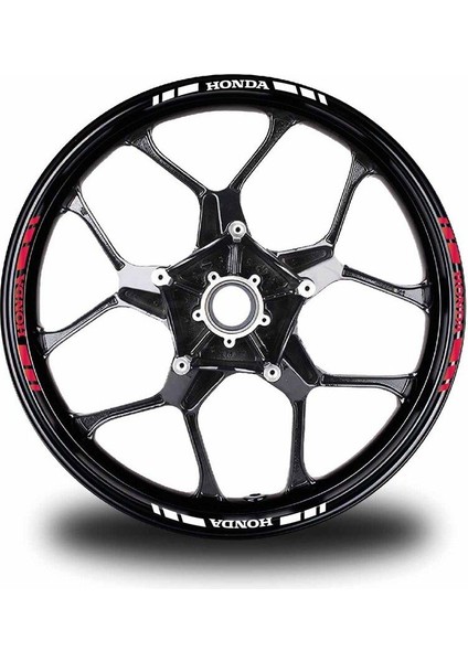 Honda Yazılı Kısa Dış Şerit 16'lı Jant Sticker Çift Renk Modeli