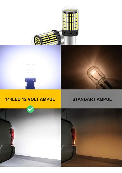 Oto 144LED Ampul 2'li Set, 1016M 12V Çift Duy, Fren, Park, Sinyal Ampulleri modelleri
