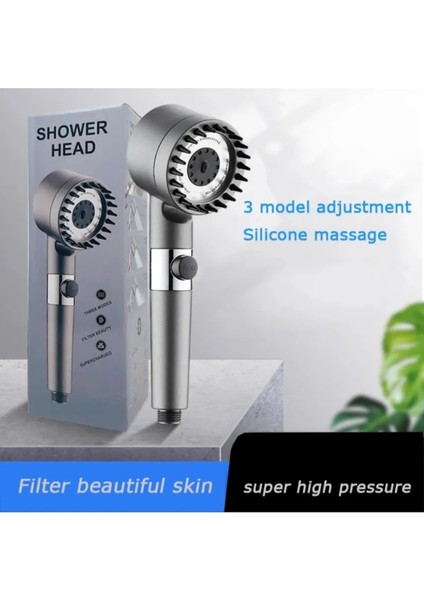 Filtreli Duş Başlığı, 3 Mod, Tazyikli ve Yağmur Akışı, Renkli, Sağlıklı Kullanım