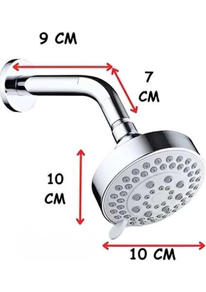 Gümüş Renkli Ankastre Tepe Duş Başlığı, Şık ve Kullanışlı Tasarım fiyatları