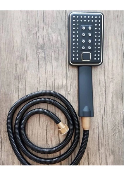 Siyah Yağmurlama Duş Seti, Uzun Hortum ve Konforlu Başlık indirimleri