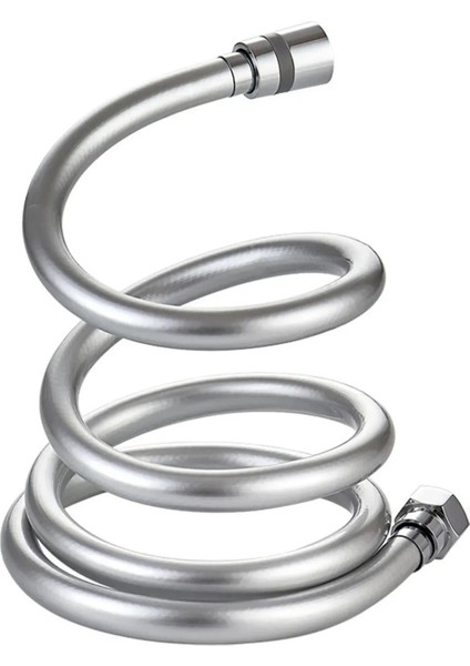Güçlü ve Esnek Spiral Duş Hortumu, Yüksek Kalite, 150CM, Gri Renk