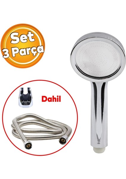 Gri Renkli Yuvarlak Metal Banyo Duş Seti ve Fiskiye, Uzun Hortumlu Tasarım fiyatları