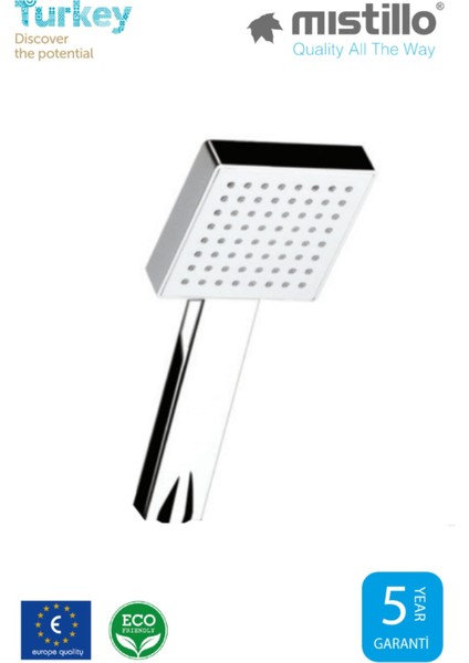 Kare El Duş Başlığı - Modern ve Şık Tasarım, Kolay Montaj