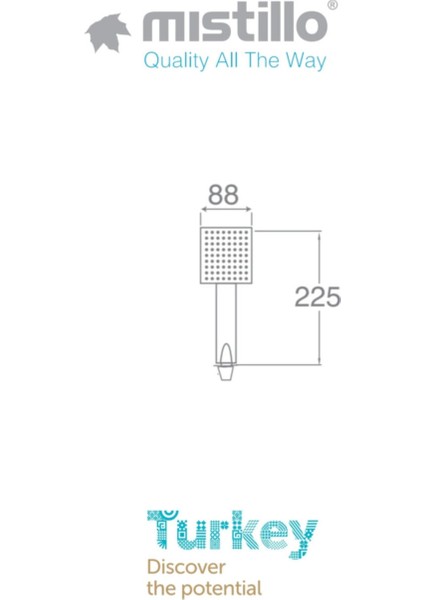Kare El Duş Başlığı - Modern ve Şık Tasarım, Kolay Montaj fiyatları