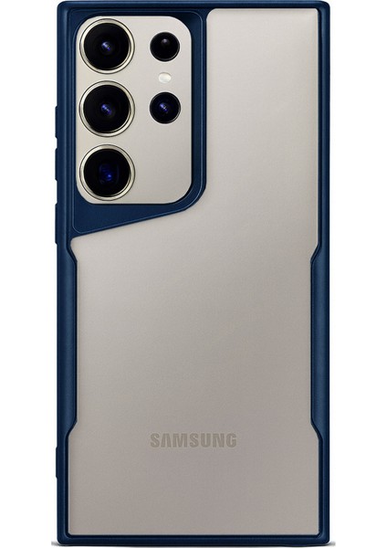 Samsung Galaxy S23 Ultra Kılıf Darbe Önleyici Kenar Renkli Silikon Kapak