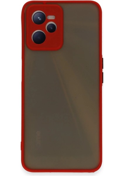 Zengezur Newface Realme C35 Kılıf Montreal Silikon Kapak - Kırmızı