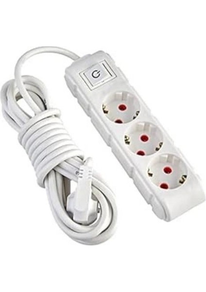 Priz Topraklı 3'lü Anahtarlı 5 M - Almera