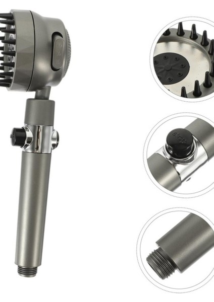 3 Modlu Filtreli Su Tasarruflu Duş Başlığı, Gri Renk modelleri