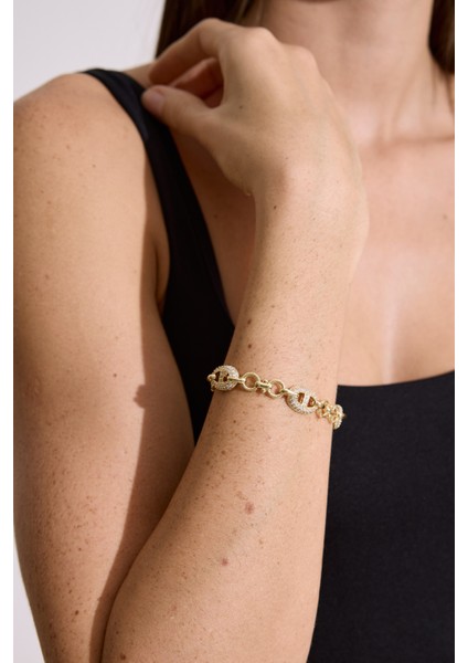 Brıllıa Zirkon Taşlı Tsarım Zincir Bileklik Standart