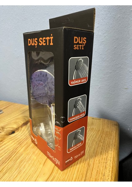 3 Fonksiyonlu Duş Başlığı ve Hortum - Gri, Su Tasarruflu, Konforlu Kullanım fiyatları