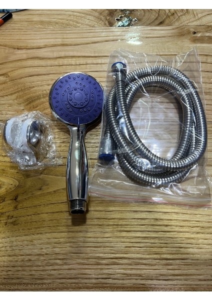 3 Fonksiyonlu Duş Başlığı ve Hortum - Gri, Su Tasarruflu, Konforlu Kullanım modelleri