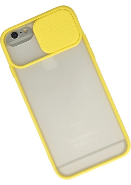 Zengezur Newface Iphone 6 Plus Kılıf Palm Buzlu Kamera Sürgülü Silikon - Sarı fiyatları