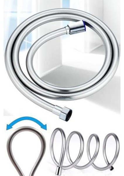 5 Fonksiyonlu Krom Ayarlanabilir Duş Başlığı ve Pvc Hortum Seti indirimleri