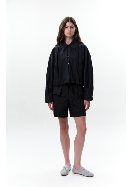 Cep Kemerli Şort Lacivert