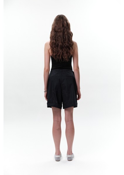 Cep Kemerli Şort Lacivert