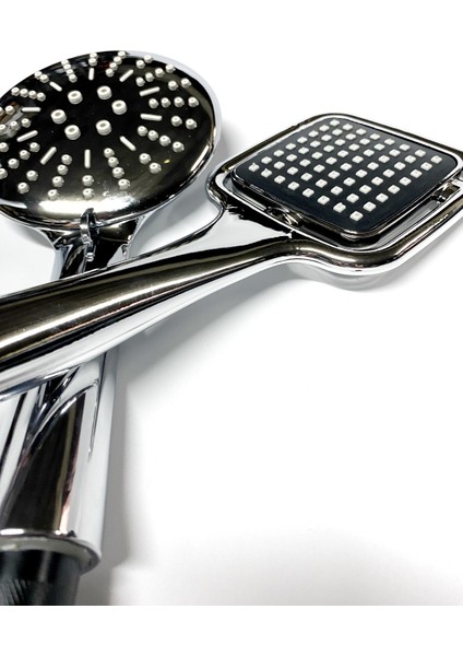 Siyah Çift Duş Başlıklı Şık ve Modern Duş Seti modelleri