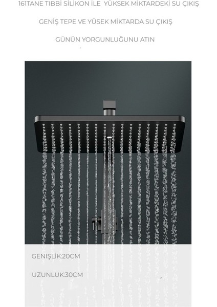 20X30 Mat Siyah El Duş Tepe Fleko Dd5 indirimleri