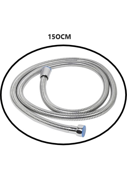 3 Fonksiyonlu Beyaz El Duş Seti, Lux Hortumlu, Kaliteli ve Şık Tasarım