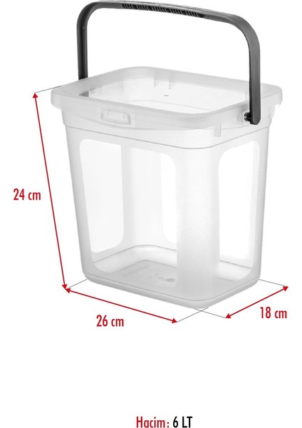 2 Li Multibox Deterjanlık Kutusu & Banyo Düzenleyici & Saklama Kutusu 6 Lt Şeffaf indirimleri