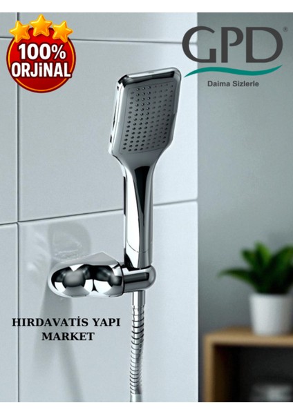 Gri Masajlı Duş Seti, Tepe Tutucu ile Rahatlatıcı Banyo Deneyimi