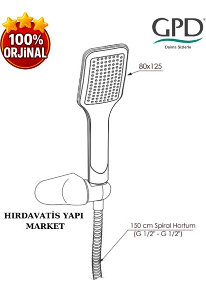 Gri Masajlı Duş Seti, Tepe Tutucu ile Rahatlatıcı Banyo Deneyimi fırsatları