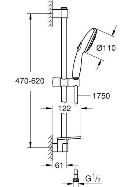 Gri Tempesta 110 Duş Seti, 3 Akışlı Rain, Jet, Massage, Şık ve Kullanışlı fırsatları