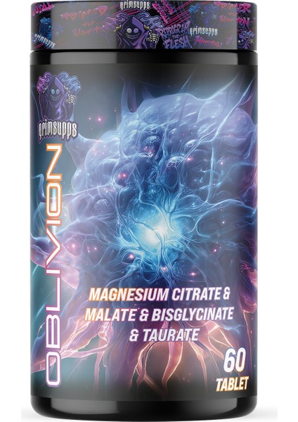 Oblivion - Magnezyum Kompleksi (Sitrat, Malat, Bisglisinat, Taurat) + B6 Vitamini