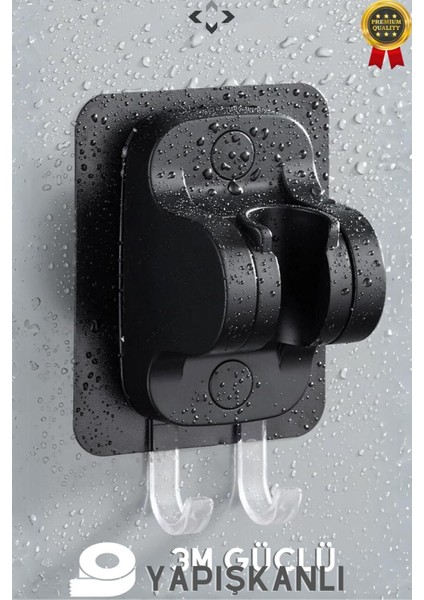 Bej Kendinden Yapışkanlı Çift Askılı Duş Askısı