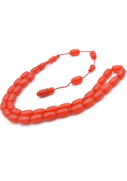 Sistemli Kapsül Kesim Bilek Boy Turuncu Sıkma Kehribar Tesbih 002 fiyatları