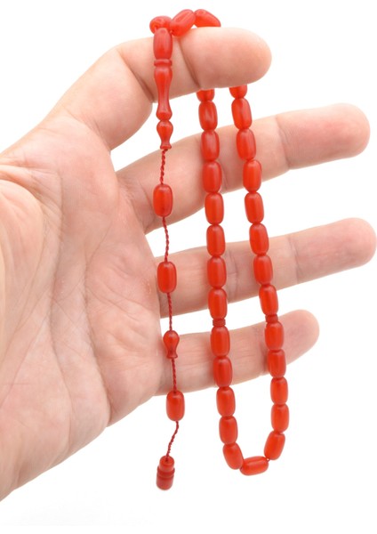 Sistemli Kapsül Kesim Bilek Boy Turuncu Sıkma Kehribar Tesbih 002 modelleri