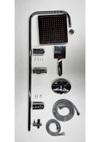 Modern Kare Robot Duş Seti, Şık Gri Tasarım ve Kolay Kullanım Rahatlığıyla. fiyatları