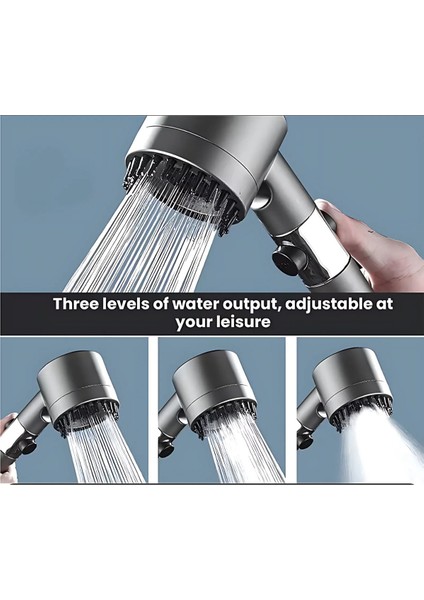 Gri 3 Mod Masajlı Yüksek Basınçlı Duş Başlığı Seti fırsatları