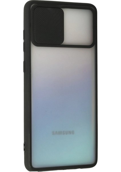 Zengezur Newface Samsung Galaxy A81 / Note 10 Lite Kılıf Palm Buzlu Kamera Sürgülü Silikon - Siyah modelleri