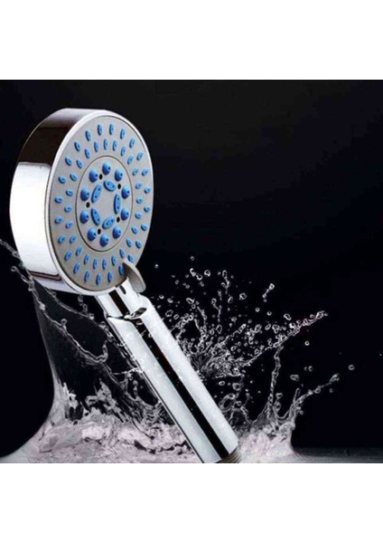 5 Fonksiyonlu Krom Duş Başlığı ve Örgülü Hortum Seti, Şık ve Kullanışlı Tasarım