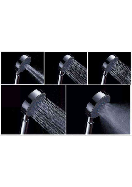 5 Fonksiyonlu Krom Duş Başlığı ve Örgülü Hortum Seti, Şık ve Kullanışlı Tasarım modelleri