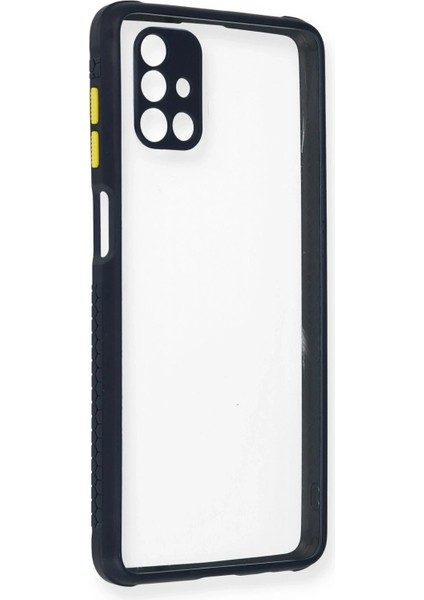 Zengezur Newface Samsung Galaxy M51 Kılıf Miami Şeffaf Silikon - Lacivert