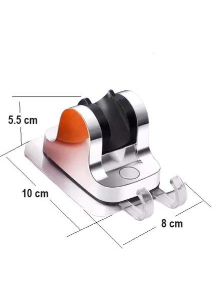 Krom Yapışkanlı Duş Başlığı ve Lif Askısı Seti, Vidasız Montaj, Beyaz fırsatları
