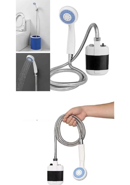 Taşınabilir USB Şarjlı El Duşu Seti, Kamp, Tatil, Seyahat ve Banyo Için Ideal fiyatları
