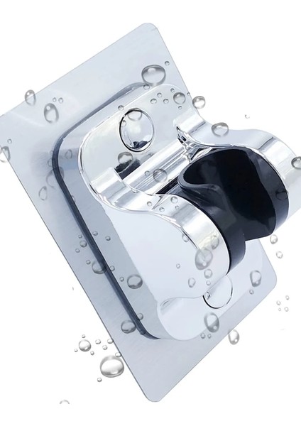 Krom Kendinden Yapışkanlı Nano Duş Başlığı Askısı, 15 kg Taşıma Kapasitesi