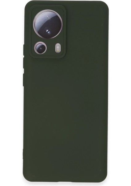 Zengezur Newface Xiaomi Mi 13 Lite Kılıf Nano Içi Kadife Silikon - Koyu Yeşil