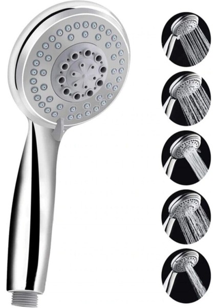 5 Fonksiyonlu Enerji Tasarruflu Duş Başlığı, Dayanıklı ve Verimli Tasarım