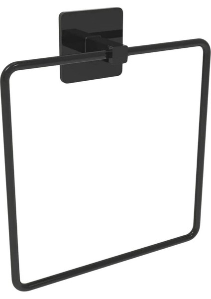 Buffer® Kendiliğinden Yapışkanlı Siyah Paslanmaz Metal Kare Havluluk indirimleri