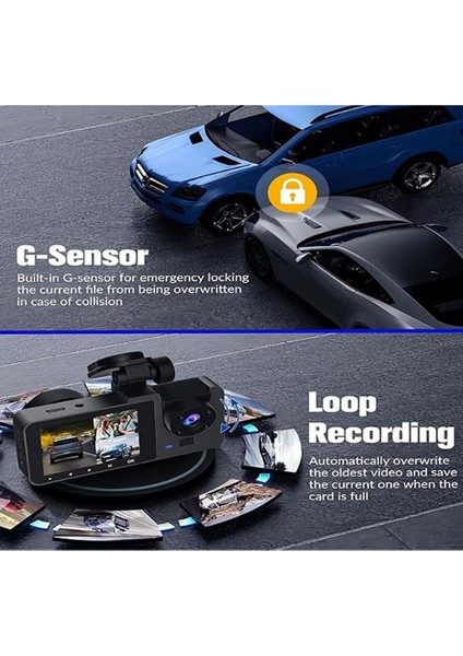 Full Hd Araç Kamerası, 2.0" Ekranlı, G-Sensörlü Gece Görüşlü Trafik Kayıt Cihazı fırsatları