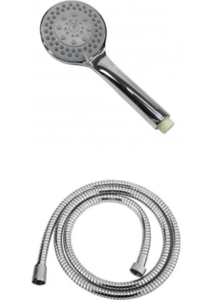 3 Fonksiyonlu Duş Başlığı ve 1,5 M Spiralli Hortum Seti