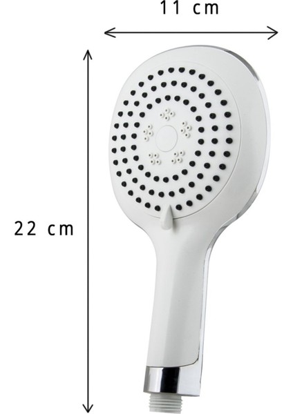 3 Fonksiyonlu Beyaz El Duşu ile Konforlu Duş Deneyimi