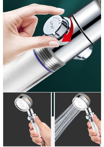 360° Dönebilen, Ayarlanabilir, Tazyikli ve Su Tasarruflu Duş Başlığı modelleri