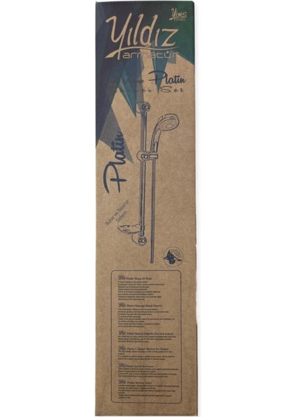 5 Fonksiyonlu Hidro Masajlı Tasarruflu Sürgülü Duş Seti Başlığı